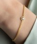 Heliophilia Silver Pulsera NRZ999298 Plata de Ley 925 Baño Oro con Circonita Ajustable Lujosa Elegante Regalo Mujer Color Oro Rosa y Blanco