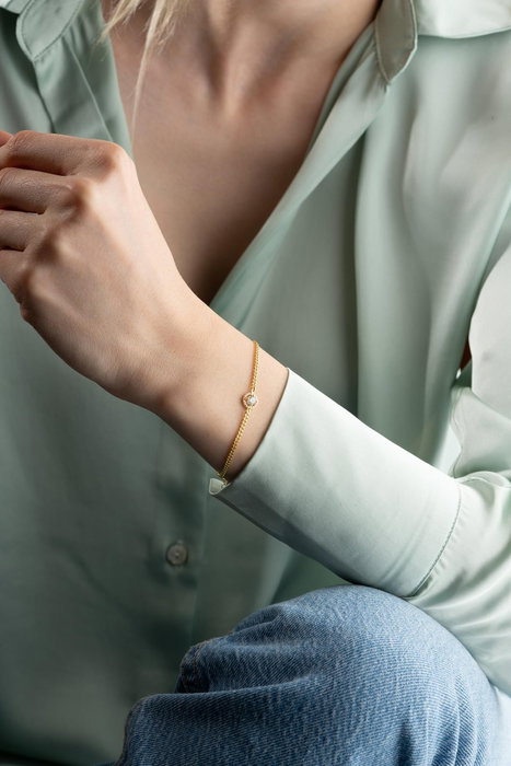 Heliophilia Silver Pulsera NRZ999298 Plata de Ley 925 Baño Oro con Circonita Ajustable Lujosa Elegante Regalo Mujer Color Oro Rosa y Blanco