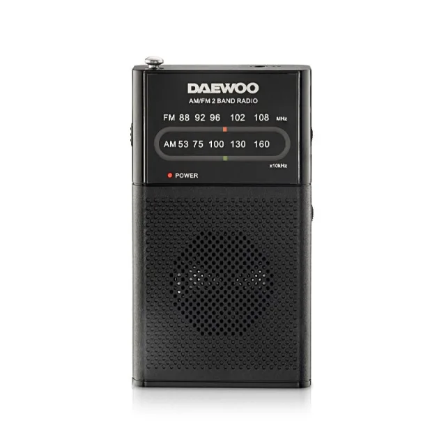 DAEWOO Radio Portátil DW1027 AM/FM con Altavoz - Negro