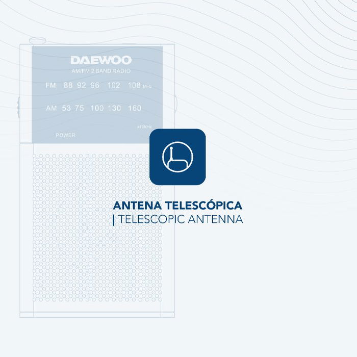 Daewoo Radio AM/FM con Altavoz Incorporado y Auriculares - Color Negro