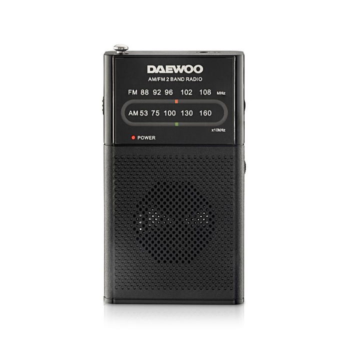 Daewoo Radio AM/FM con Altavoz Incorporado y Auriculares - Color Negro