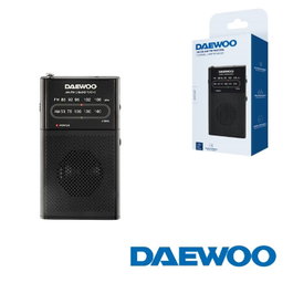 DAEWOO Radio Portátil DW1027 AM/FM con Altavoz - Negro