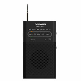 Daewoo Radio Portátil Analógica DW1027 AM/FM Negro