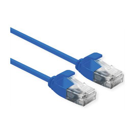 ROLINE Patchkabel Cat.6A U/UTP Slim Azul 5 m