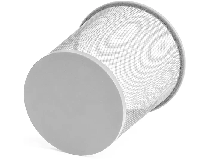 Q-connect Papelera de Metal Rejilla Gris Circular 8,3 Litros 190x260x235 mm