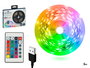 Giftdecor Tira Led RGB con Mando 5 metros, 14 x 1.5 x 4 cm (Set de 12)