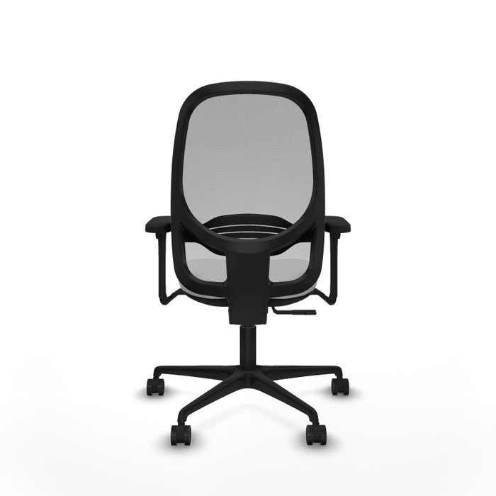 PIQUERAS Y CRESPO Silla de oficina Cilanco con mecanismo Sincro, Tela Blanca y Malla Gris