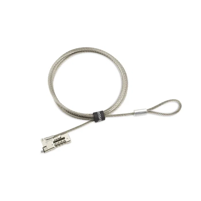 Kensington Slim NanoSaver 2.0 EQ Candado Antirrobo Combinación Para Portátil Ultra Delgado Cable 1.8 m Acero Inoxidable Plata