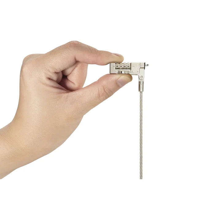 Kensington Slim NanoSaver 2.0 EQ Candado Antirrobo Combinación Para Portátil Ultra Delgado Cable 1.8 m Acero Inoxidable Plata