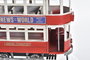 DKD Home Decor Tranvía Decoración Vintage Rojo Verde Metal 28 x 9 x 20 cm (2 Unidades)
