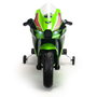 Injusa Moto Kawasaki Ninja 12V, Moto Eléctrica Infantil 114x53x62 cm con Sonidos y Luces, Recomendada +3 Años, Color Verde, Material Plástico