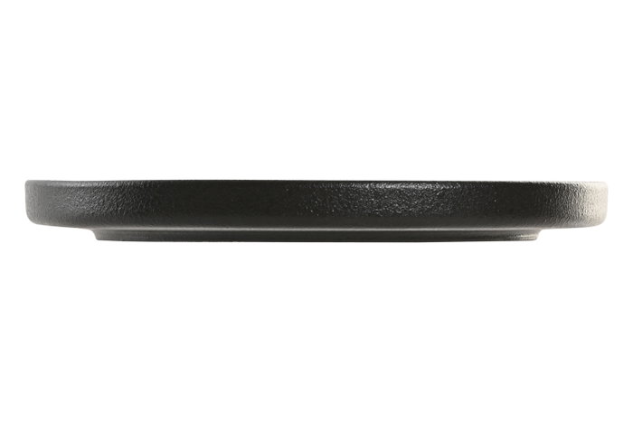 DKD Home Decor Plato de Porcelana Negro Relieve HORECA BLACK