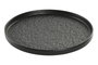 DKD Home Decor Plato de Porcelana Negro Relieve HORECA BLACK