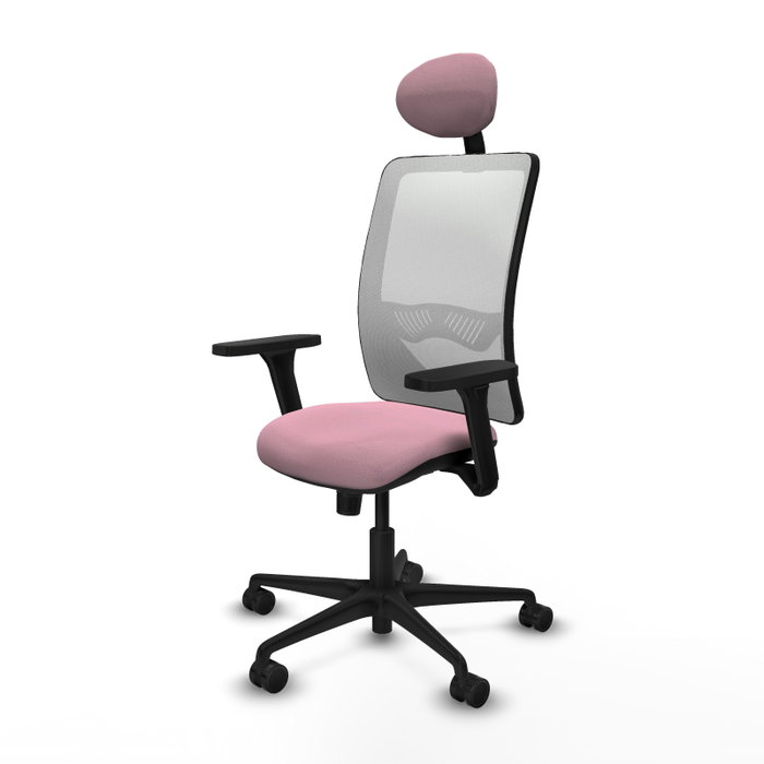 PIQUERAS Y CRESPO Silla de oficina Zulema con mecanismo Sincro, Rosa y Blanco PIQUERAS Y CRESPO Silla de oficina Zulema con mecanismo Sincro, Rosa y Blanco