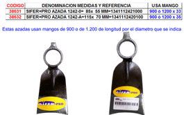 SIFER PRO Azada 1242-A 115x70 mm