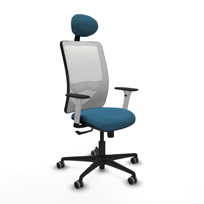 PIQUERAS Y CRESPO Silla de oficina Zulema Verde petróleo y Blanco PIQUERAS Y CRESPO Silla de oficina Zulema Verde petróleo y Blanco