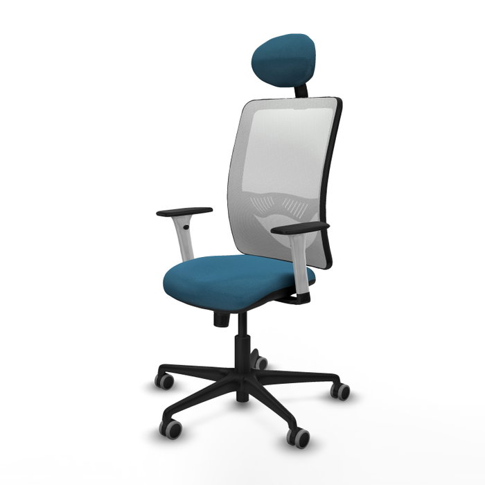 PIQUERAS Y CRESPO Silla de oficina Zulema Verde petróleo y Blanco PIQUERAS Y CRESPO Silla de oficina Zulema Verde petróleo y Blanco