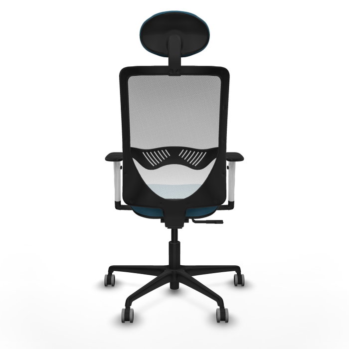 PIQUERAS Y CRESPO Silla de oficina Zulema Verde petróleo y Blanco PIQUERAS Y CRESPO Silla de oficina Zulema Verde petróleo y Blanco
