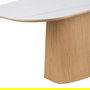 Mesa Comedor Blanco-Natural Dm-Cerámica 180 X 90 X 75 cm