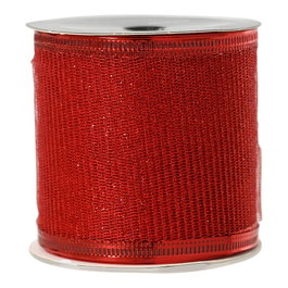 Decoris Cinta poliéster roja 6,3 x 270 cm
