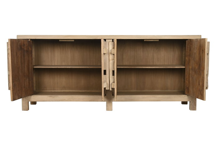 DKD Home Decor Aparador de Olmo Macizo Blanco 230x48x96