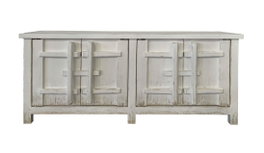 DKD Home Decor Aparador de Olmo Macizo Blanco 230x48x96