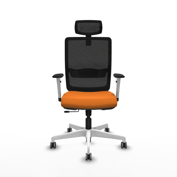 PIQUERAS Y CRESPO Silla de oficina Haches Naranja y Negro