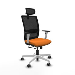 PIQUERAS Y CRESPO Silla de oficina Haches Naranja y Negro