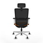 PIQUERAS Y CRESPO Silla de oficina Haches Naranja y Negro
