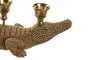 DKD Home Decor Figura de Resina Candelabro Dorado