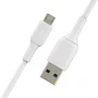 Belkin BOOST↑CHARGE Cable USB Micro-USB B a USB-A 1 Metro Blanco, Certificación USB-IF, para Carga y Sincronización, Resistente (8000 dobleces)