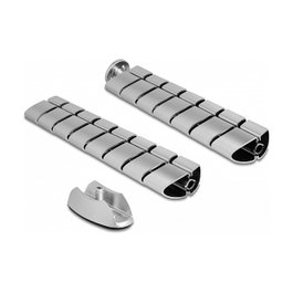 DeLOCK Pasacables para escritorio 740 x 75 mm altura regulable plata