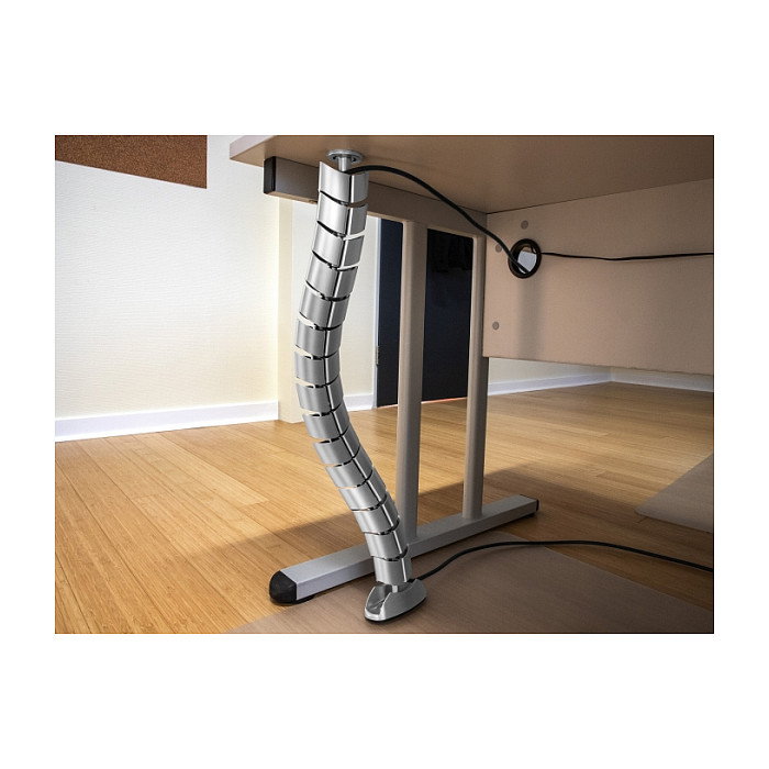DeLOCK Pasacables para escritorio 740 x 75 mm altura regulable plata