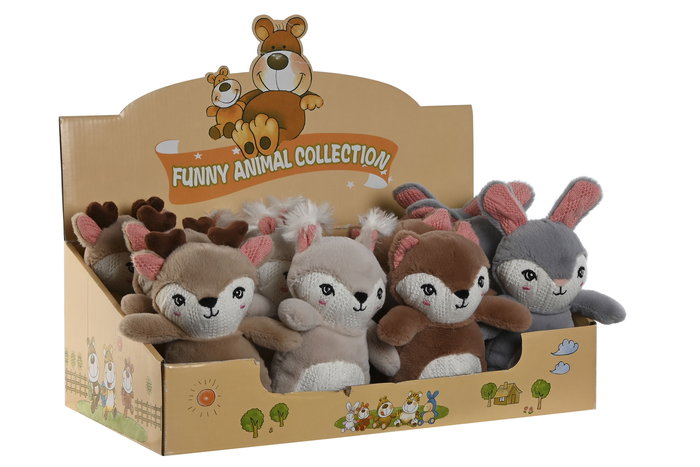 DKD Home Decor Peluche Multicolor 8 x 14 x 10 cm (12 Unidades)