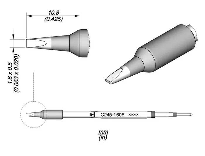 JBC TOOLS Pico de soldadura tipo destornillador 1,6x0,5mm
