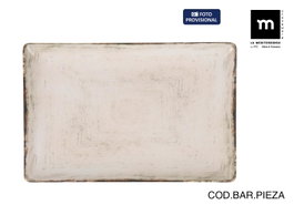 La Mediterranea Fuente Rectangular Menulis Mate 30x20cm