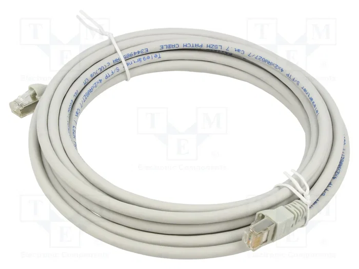 TELEGÄRTNER Patch cord Cat 6a S/FTP 5m Gris