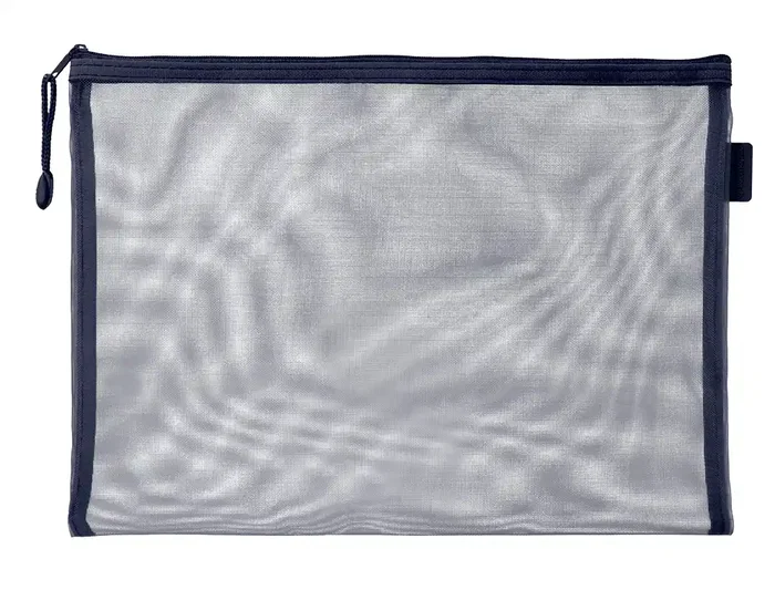 Liderpapel Bolsa Zipper Bag Poliéster Transpirable Multiusos DIN A4 Azul Marino