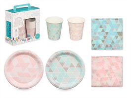 Arte Regal Set 30 Piezas Cumpleaños Rombos Surtidos Papel 23x23.5x10 cm (Set de 12)