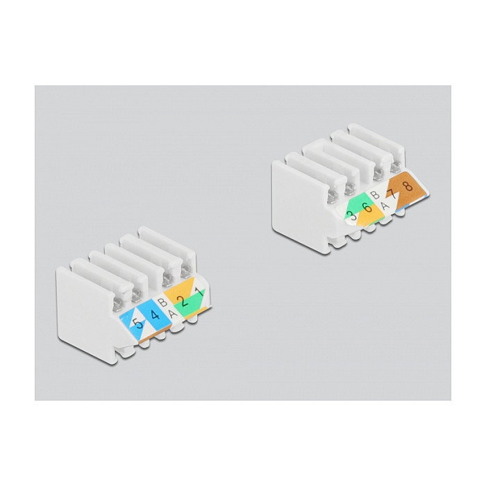 DeLOCK Acoplador para Cable de Red Cat.6 STP sin Herramientas, Plata - Conector 2x LSA, Adapter