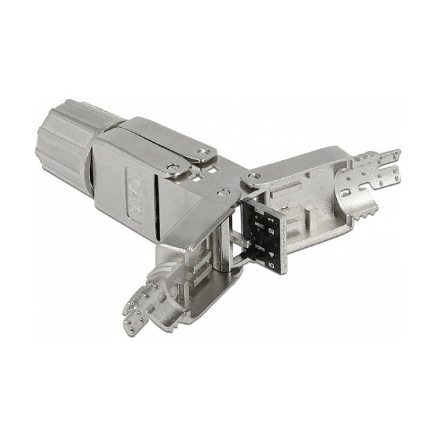 DeLOCK Acoplador para Cable de Red Cat.6 STP sin Herramientas, Plata - Conector 2x LSA, Adapter