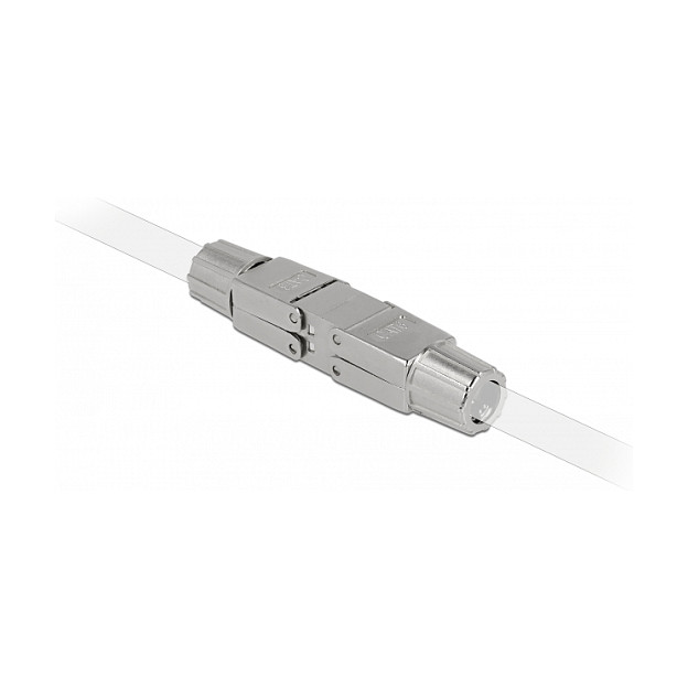 DeLOCK Acoplador para Cable de Red Cat.6 STP sin Herramientas, Plata - Conector 2x LSA, Adapter