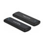 DeLOCK Caja Externa USB Tipo C para SSD M.2 NVMe y SATA 10 Gbit/s, Realtek RTL9210B, Aluminio Negro, Plug and Play, Incluye Cable USB C - C