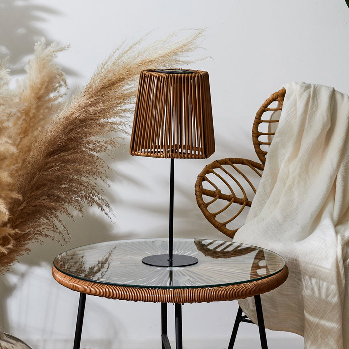 Home Deco Factory Lámpara Solar Exterior de Plástico para Jardín y Terraza, Altura 40 cm Home Deco Factory Lámpara Solar Exterior de Plástico para Jardín y Terraza, Altura 40 cm