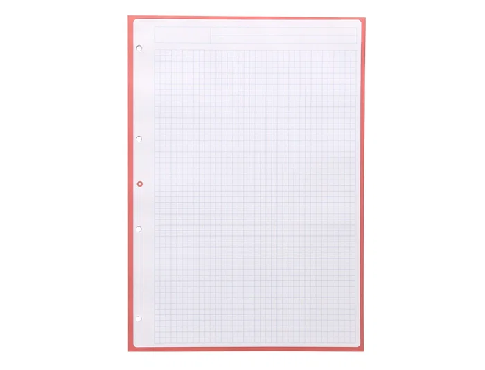 Antartik Recambio A4 80 Hojas 90gr Cuadro 5 mm 4 Taladros 1 Banda Marco Color Rosa