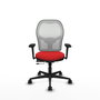 PIQUERAS Y CRESPO Silla de oficina Jorquera con mecanismo Sincro/Traslack Rojo y Blanco