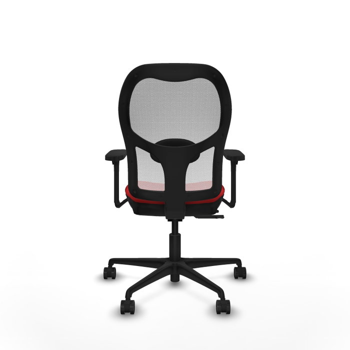 PIQUERAS Y CRESPO Silla de oficina Jorquera con mecanismo Sincro/Traslack Rojo y Blanco