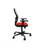 PIQUERAS Y CRESPO Silla de oficina Jorquera con mecanismo Sincro/Traslack Rojo y Blanco