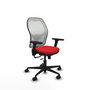 PIQUERAS Y CRESPO Silla de oficina Jorquera con mecanismo Sincro/Traslack Rojo y Blanco
