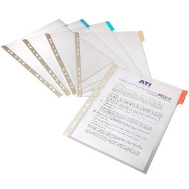 Durable Funda Clasificador Function Panel A4 Plástico, Transparente, Pack de 5, con Pestañas y División 5/5 para Organización